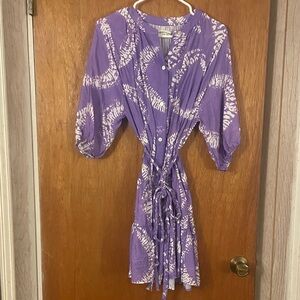 Electric & Rose Lavender Tie-Dye Blouse